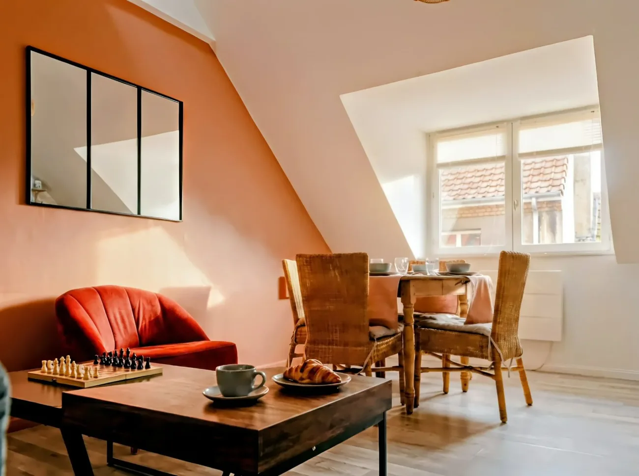 Terracotta living room